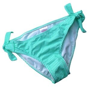 NWOT Xhilaration Mint White Stripe Bikini Bottom